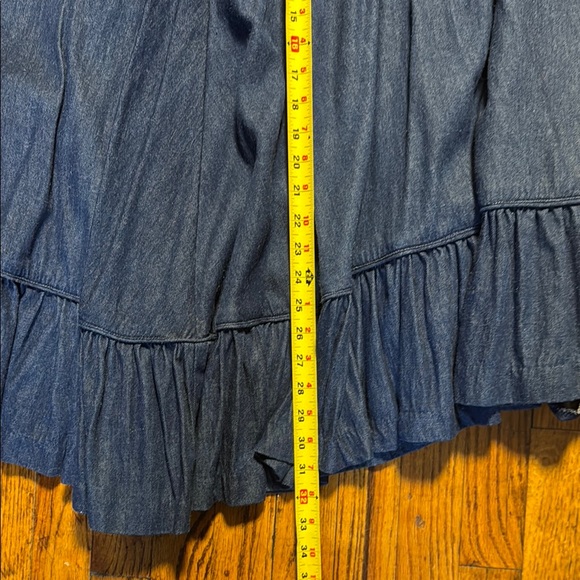JAG VTG Women's Cottagecore Dark Wash Denim Skirt Blouse Set Talon Zipper Size 6 - Picture 12 of 16